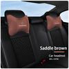 High-quality Leather Car Seat Headrest Memory Foam Comfort Pillow Auto Interior For Benz AMG A/B/C/E/S Class C200L GLC W220 W211 JR9
