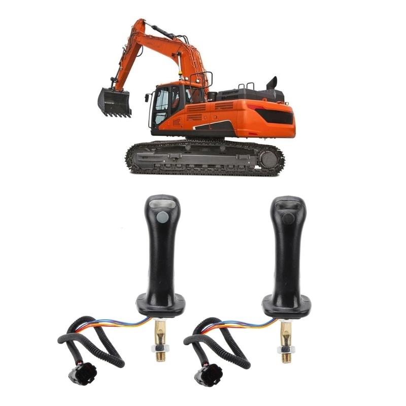 Palanca de Joystick de Aluminio de 3 Botones Diseñada con Precisión para Vehículos de Construcción Accesorio de Actualización para Sistemas Hidráulicos