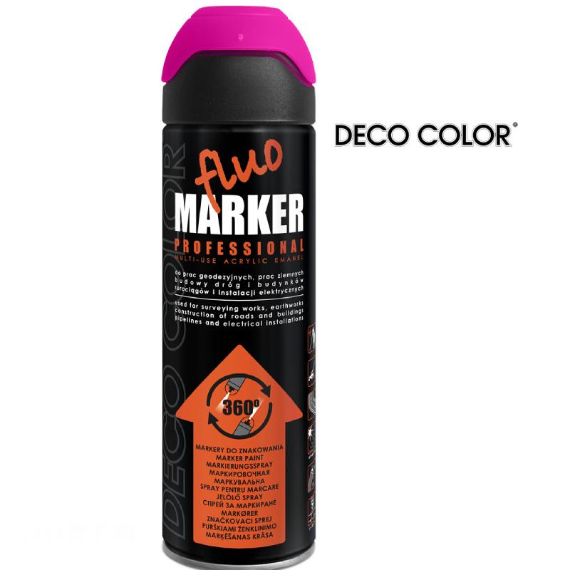 Deco Color Fluomarker Spray Pink, Surveying Marker 500Ml 14540