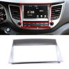 For Hyundai Tucson 2015-2018 Interior Center Console Navigation GPS Navigator Frame Trim Decoration ABS Silver Sticker Cover