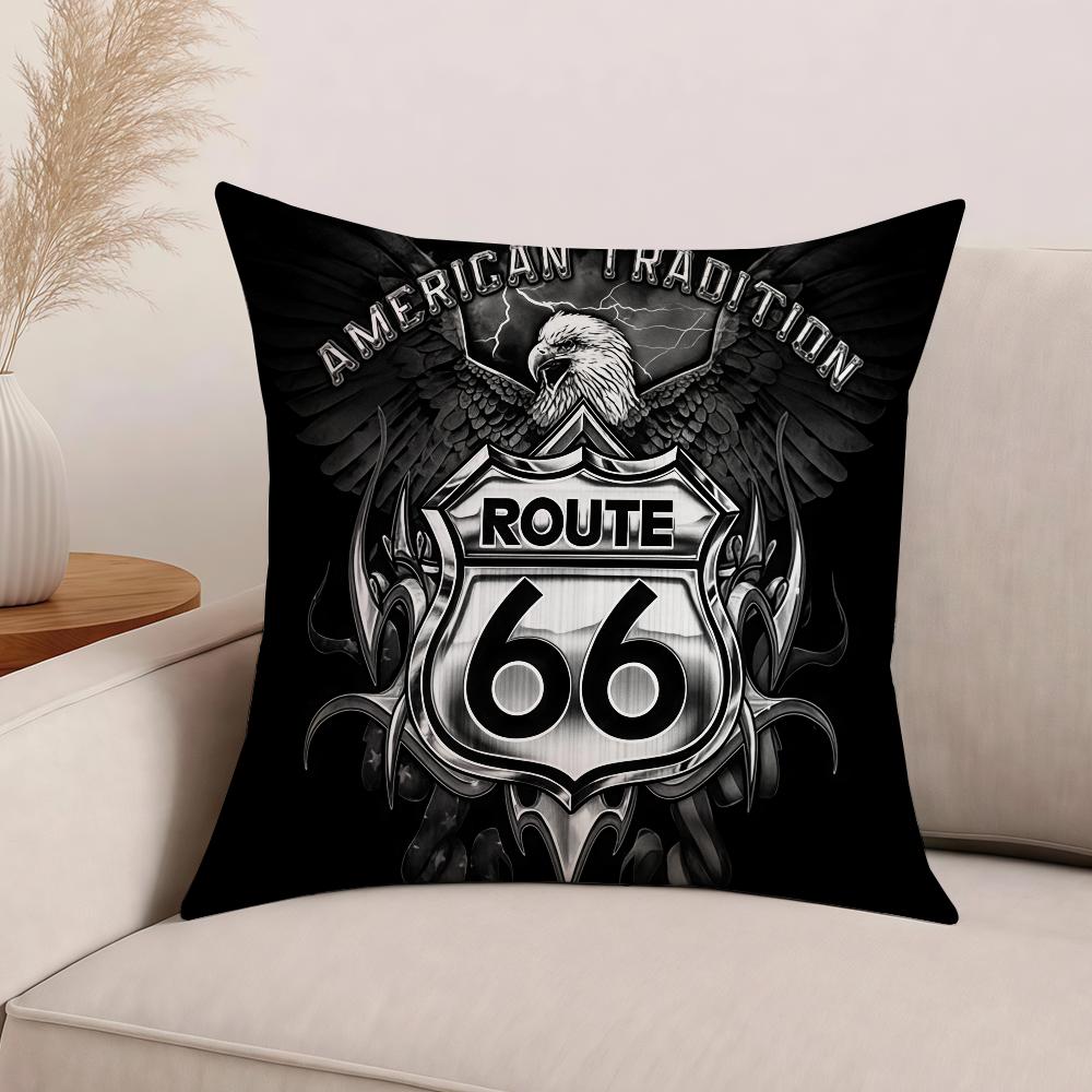 Fashion US Route 66 Pillow Case Office Cushions Suitable For Sofa Car Bedroom Decorative Cushion Cover