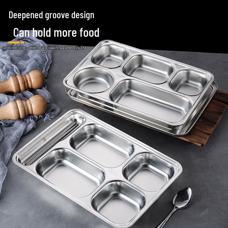 304 Stainless Steel Segmented Cafeteria Tray