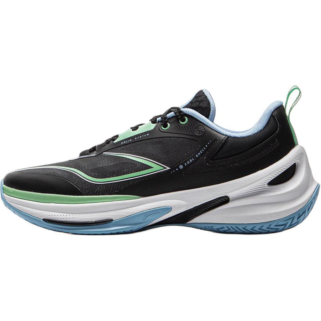 Li Ning Kids Basketball Comfortable Fashion Non-Slip Wear-Resistant Low-Top Basketball Shoes Kids sneaker Black YKBV022-1