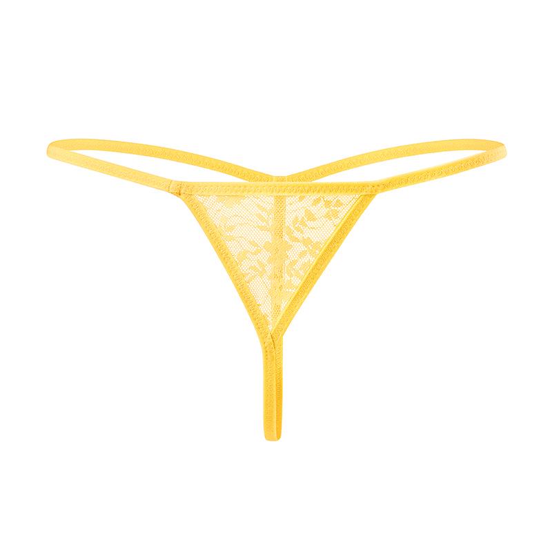 Tanga Europeo Transparente Sexy de Tiro Bajo para Mujer