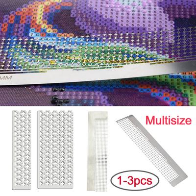 DIY Diamond Painting Cross Stitch Tools Ruler Drawing Square Round Diamond Embroidery Accessory Stainless Steel Embroidery Ruler