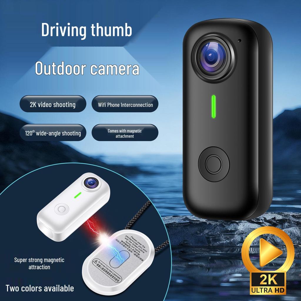 Thumb Camera D100: Compact Campus & Sports Magnetic Mini Recorder
