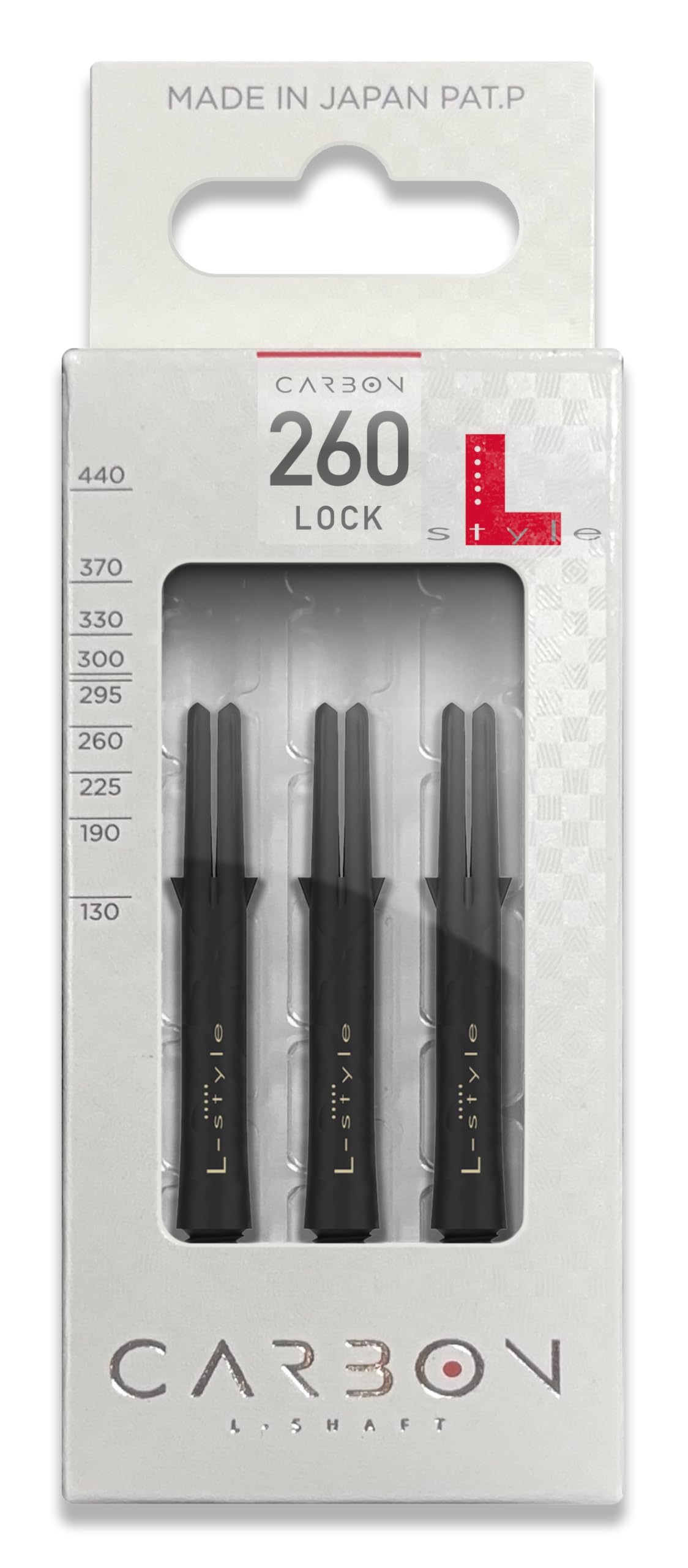L-style L-shaft carbon lock straight shaft carbon 260 3pcs