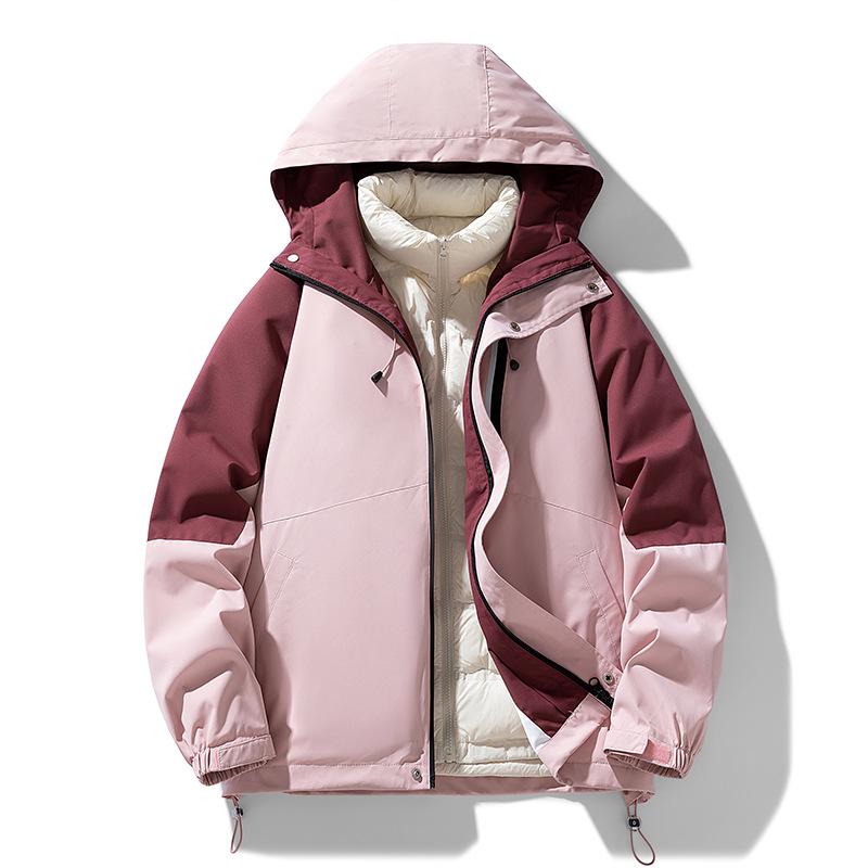 Outdoor Jacket Men's and Women's Removable Jacket Autumn and Winter Down Liner Three-proof Assault Jacket Men's Jacket Mountaineering Suit