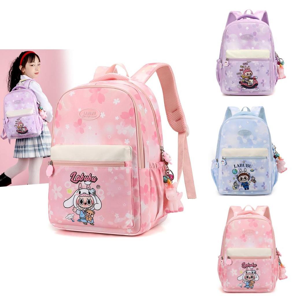 Stylish Girls Backpack For School Unique Cartoon Pattern Lightweight And Comfortable For Grades One To Two