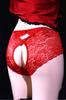 Sexy Lace Front and Rear Fully Open Floral Print Erotic Lace Panties [IntooMe] Women's Pants, Holes, Underwear, Visible, Crotch, Shorts, Lingerie,