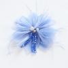 Organza Flower Accessories Crystal Tassel Detail Flower DIY Headdress Part Glitter Crystal Inlay Hair Decor Hair Crown Making