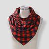  Winter Warm Windproof Tie-Dye Plaid Prints Double-Layer Buckle Scarf