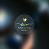 Customize Transparent Gold Stickers - Waterproof Personalized Labels For Wedding Favors Gift Tags  Event Packaging