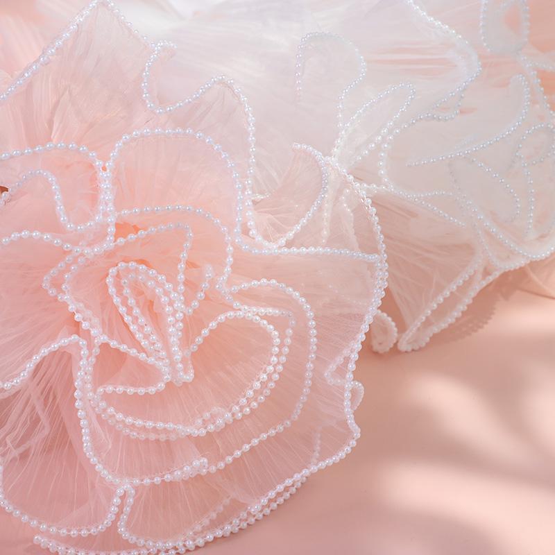 4Yards Flower Wrapping Wave Yarn Wedding Party Decor Handmade DIY Gift Packaging Supplies Rose Bouquet Packaging Paper Lace Mesh