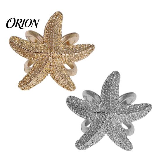 Stylish Gift for Her Starfish Alloy Scarf Buckle, Multi-functional Elegant Ring, Unique Pin Bohemian Ocean Theme Clothing Accessories Daily