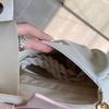 Summer Sweet and Cute Bow Small Round Bag, Pleated Cloud Bag Soft Shoulder Messenger Bag Women