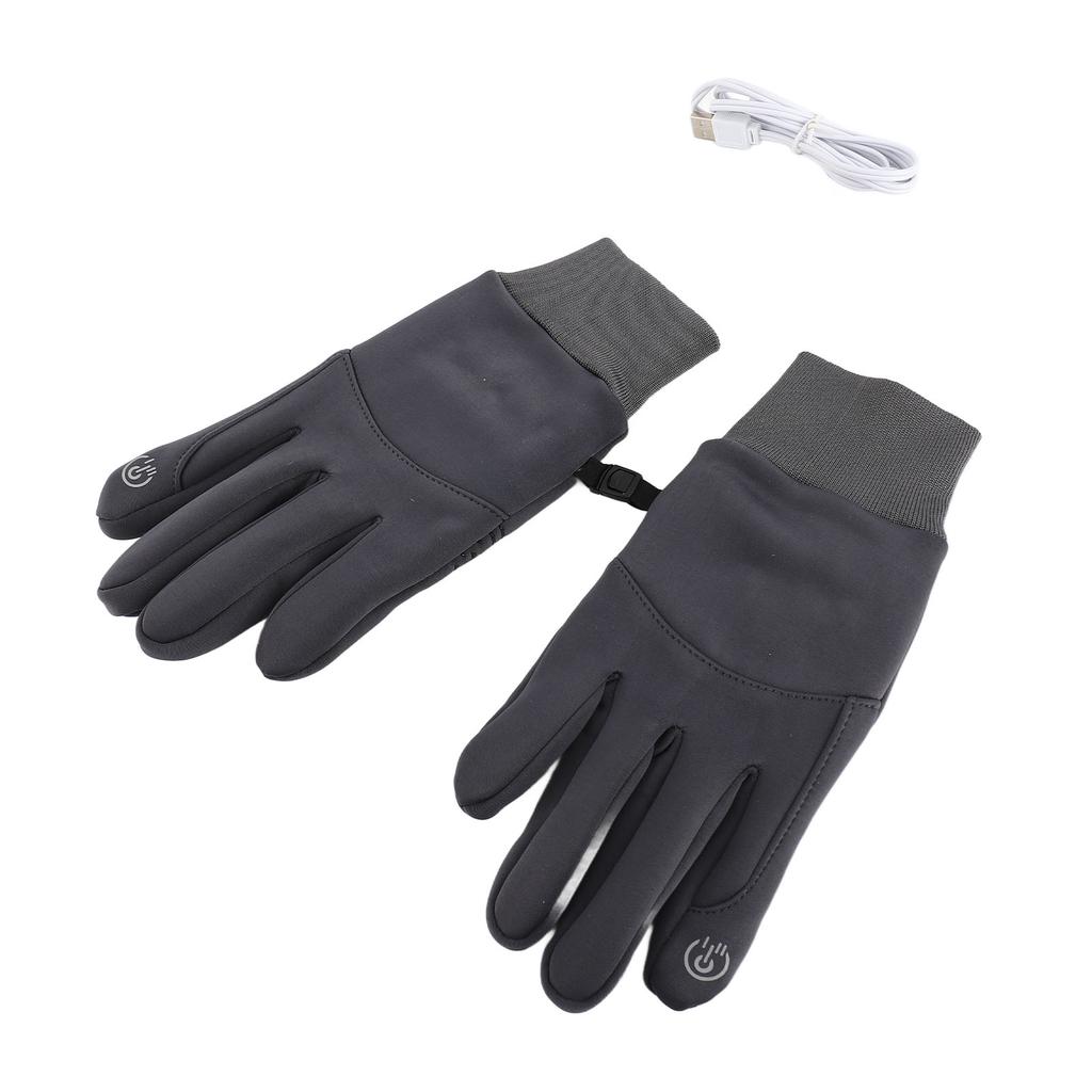 USB Heated Gloves Touchscreen Anti Slip Water Resistant Wind Proof Electric Winter Gloves for Man Woman