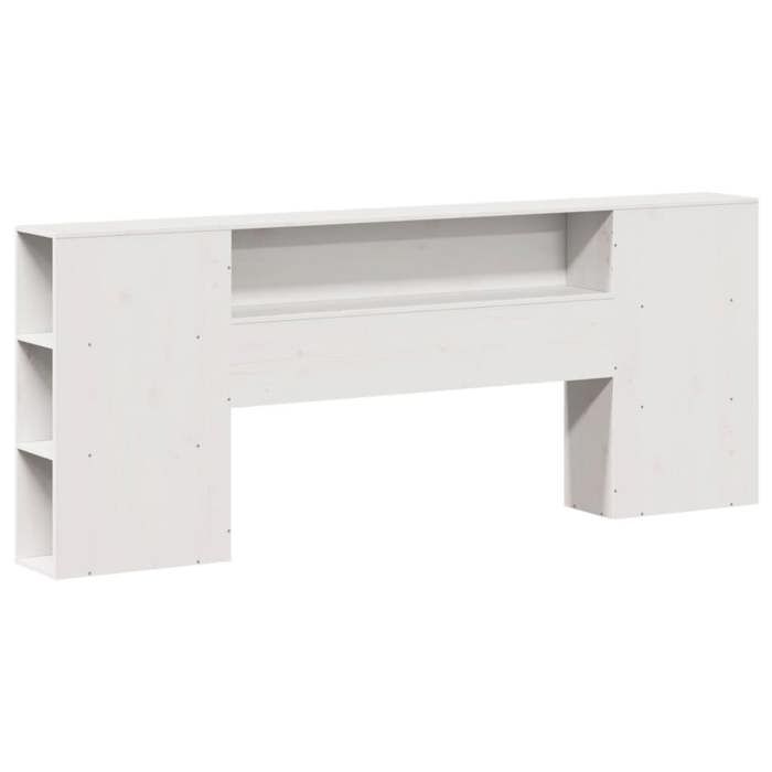 VidaXL Headboard with Storage White 180 Cm Solid Pine Wood, Wooden Headboard, Headboard with Storage, Head 855622