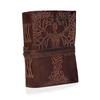 Handmade Embossed Leather Journal 5×7 Inch – Vintage Tree Design Notebook with Deckle Edge Paper, 200 Pages