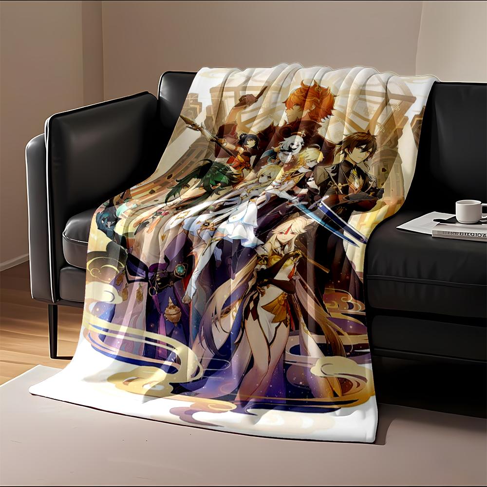 Epic Fantasy Game Characters Design Blanket Flannel blanket for bedroom, living room, sofa, and nap sofas.