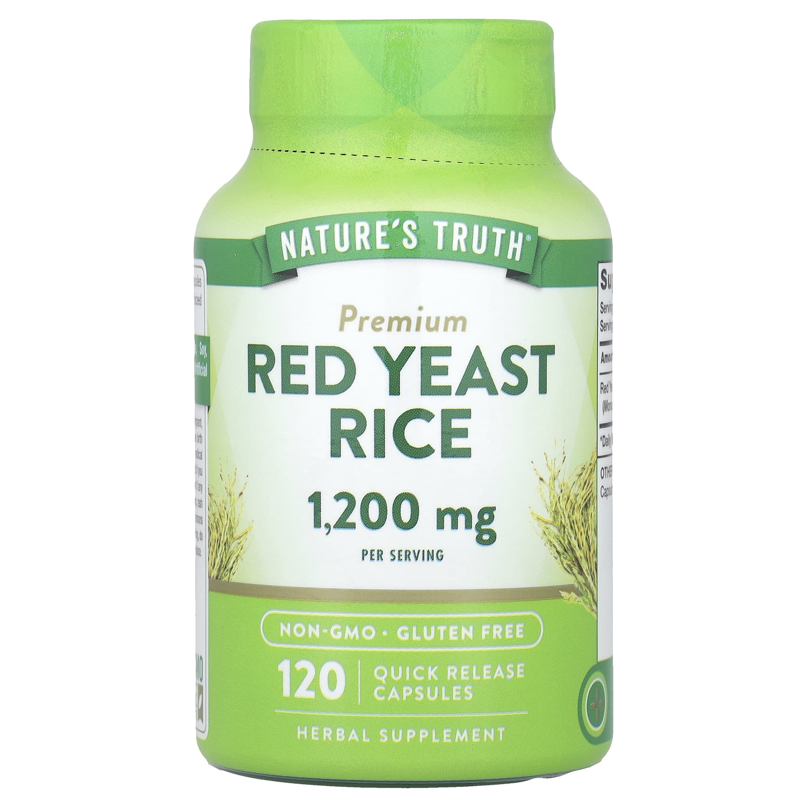 

Nature S Truth, Premium Red Yeast, 1,200Mg, 120 Rapid Release Capsules (600Mg per Capsule)