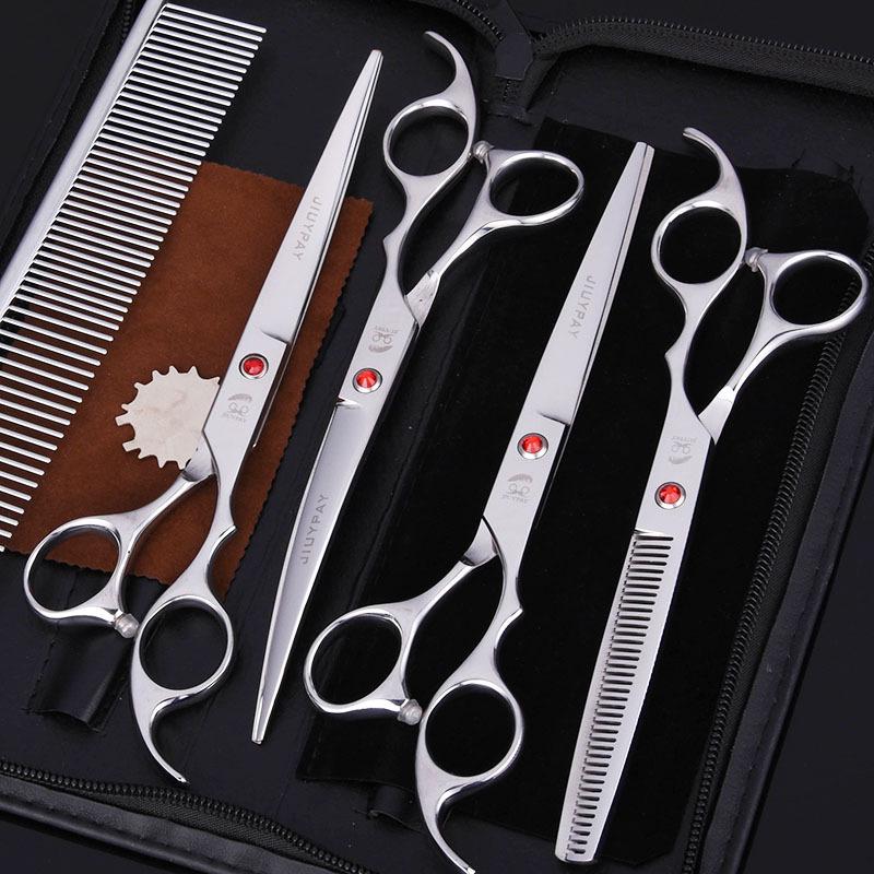 Pet Grooming Curved Scissors Set, Large 7.0 Inch, Colorful Beauty Scissors