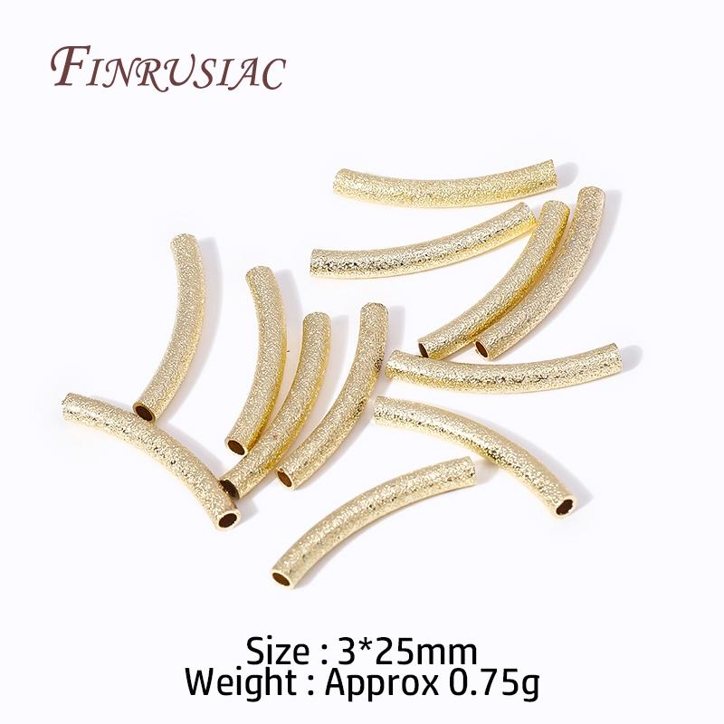 Multi-types 18K Gold Plated Brass Curved Tube, Bracelets Tube Beads Connector For Handmade DIY Jewelry Making Accessories