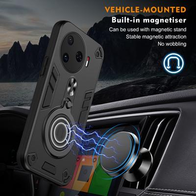 Shockproof Armor Case for Tecno Camon 30 Pro 5G Silicone+PC Ring Stand Phone Back Cover for Tecno Camon 30 4G/5G
