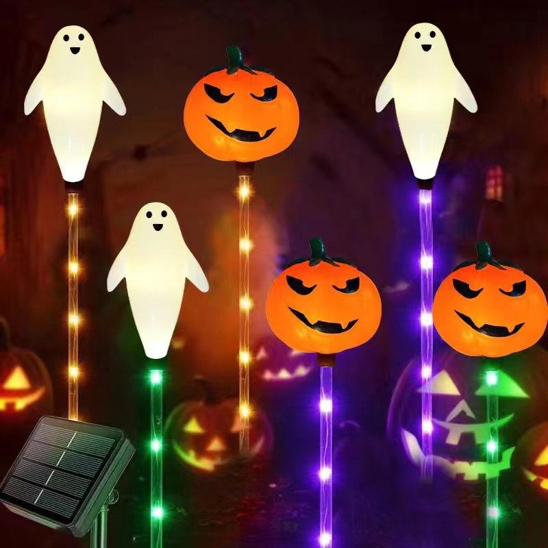 

Solar-Powered Halloween Pumpkin Stake Lights - Waterproof Outdoor Garden Decor