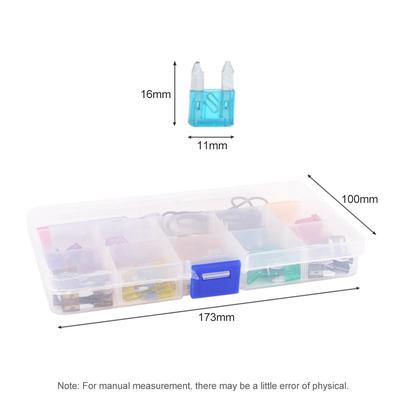 Farbcodiertes 100-teiliges Mini-Kfz-Sicherungsset Amperestärke Mit Krokodilklemme
