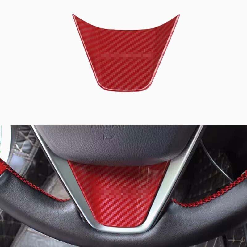For Toyota Camry 2018 - Red Carbon Fiber Steering Wheel U Type Cover Trim