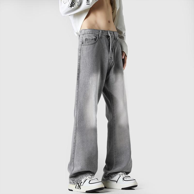 WRPCE Unisex Vintage Wash Straight-Leg Jeans