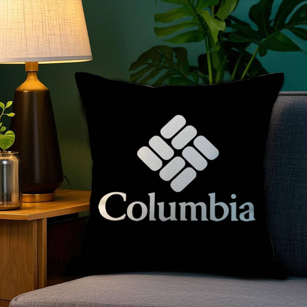 Pillow Case Sofa Living Room Bedroom Double-sided Printing Classic C-Columbia Square Cushion Nap Time Pillow Case