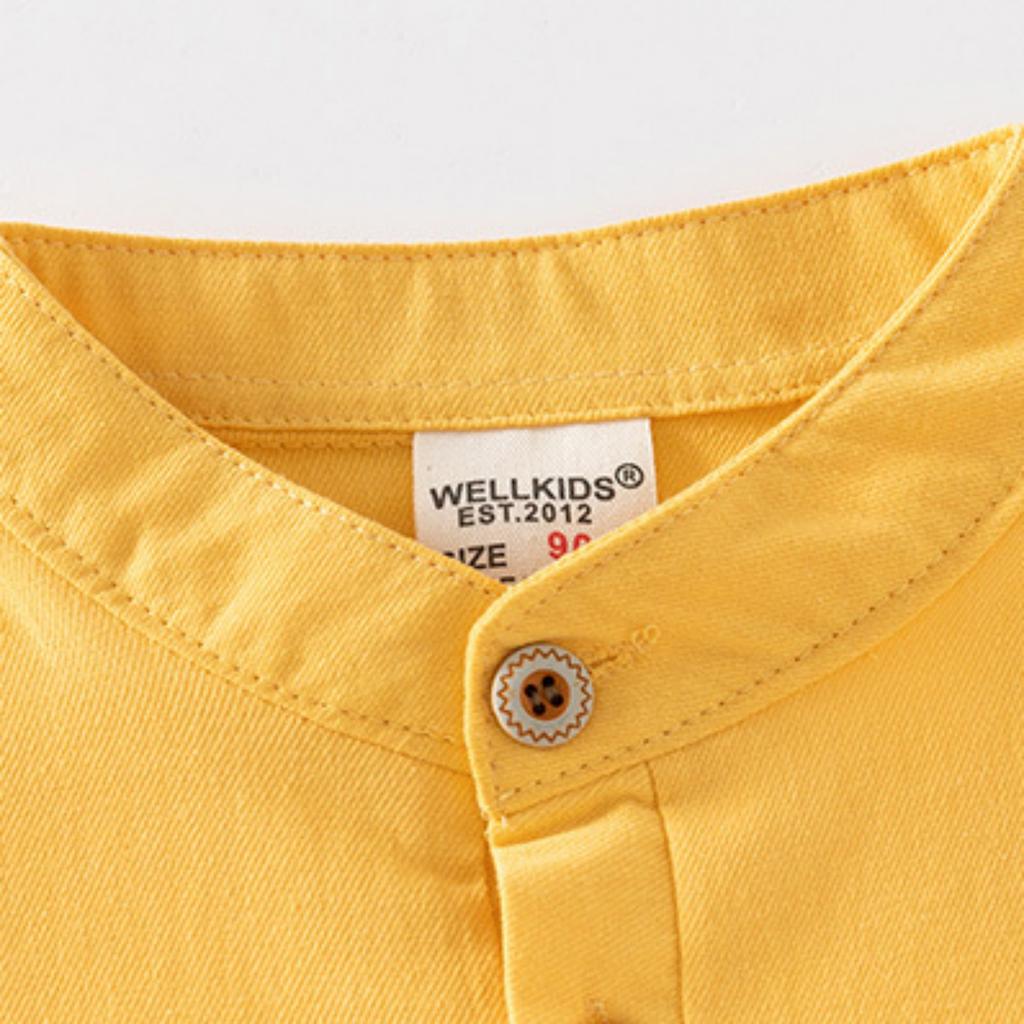 Men's Short Sleeve Cotton Shirt Mandarin Collar Casual Soft Wicking Breathable for Everyday Wear