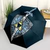 1 peça O Lendário Guarda-chuva Dobrável Portátil com Abertura/Fechamento Automático da Zelda com Estrutura de 8 Varetas para Mulheres/Homens, Uso em Todas as Estações a0901141