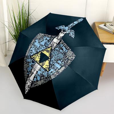 1pc The Legend of Zelda Automatic Open/close Folding Portable Umbrella with 8-Rib Structure for Women/Men, All-Season Use  A0901141