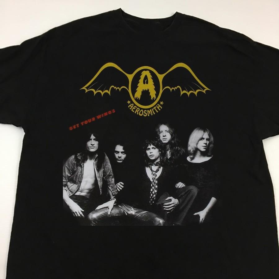 Rare AEROSMITH Get Your Wings S-234XL Unisex black Shirt E568 Unisex T-Shirt XXL