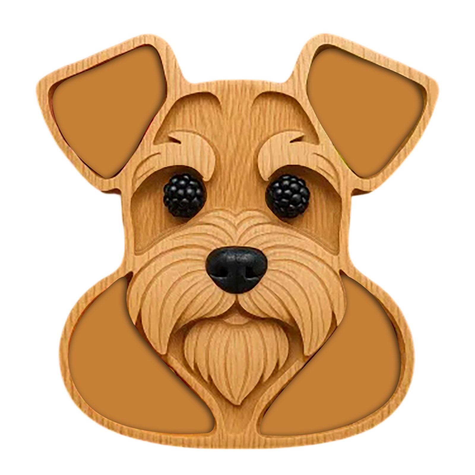 

Поднос для готовой еды с мордочкой собаки ручной работы, Идеальный праздничный подарок для семьи и друзей One Size