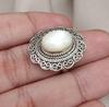 Mother of Pearl 925 Sterling Silver Ring: Handmade Boho Statement Jewelry