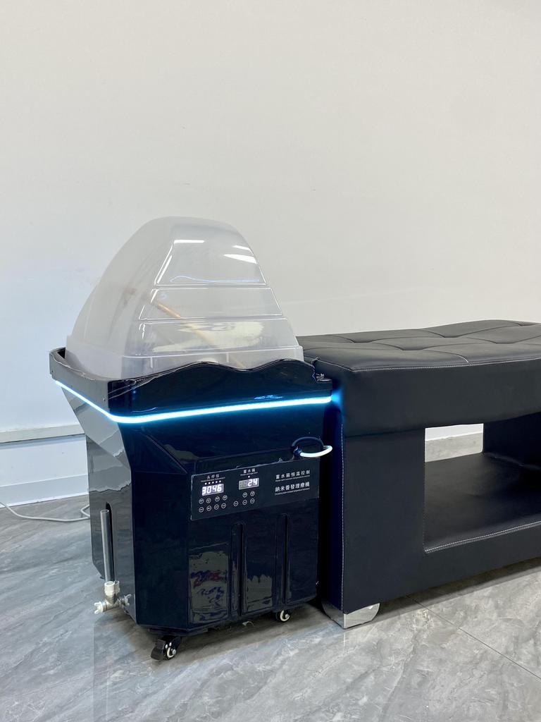 Modern portable  head spa sink hydrotherapy Thai massage shampoo water bed steam shampoo barber shop hair salon