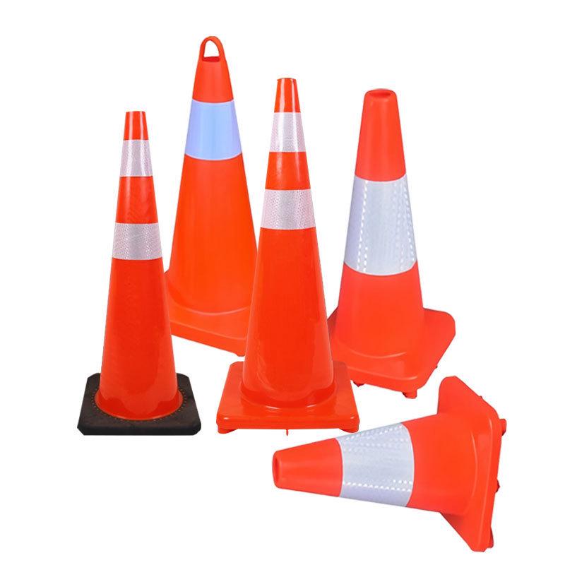 Reflective Red PVC Traffic Cone - Road Safety Warning Barrier