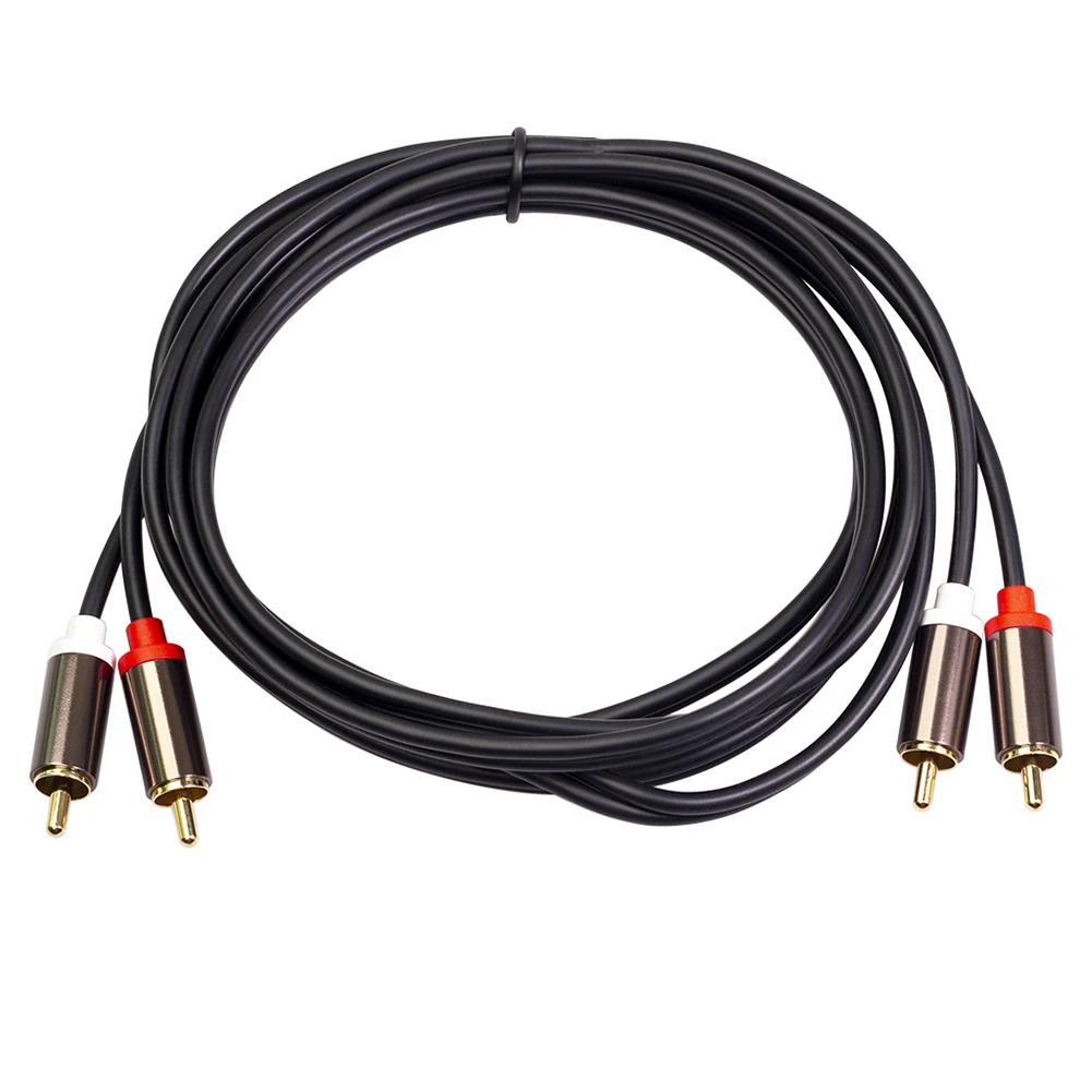 RCA Cable 2 RCA To 2 RCA Cable Male To Male Audio Cord for Home Theater DVD TV Amplifier CD Soundbox Speaker Tinned Copper Core