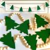 User Friendly Christmas Felt Banners Hanging Ornament for Fireplaces Window Party Decorating Reusable Holiday Hanging