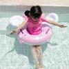 Pink Bow 3D Baby Inflatable Swim Ring with Handle and Seat