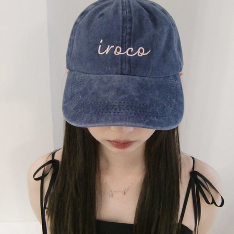 iroco logo vintage ball cap_navy