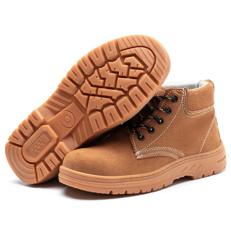 Labor Insurance Shoes Men's Steel Baotou Anti-smashing and Anti-piercing Lightweight High-top Safety Electric Welding Work Shoes
