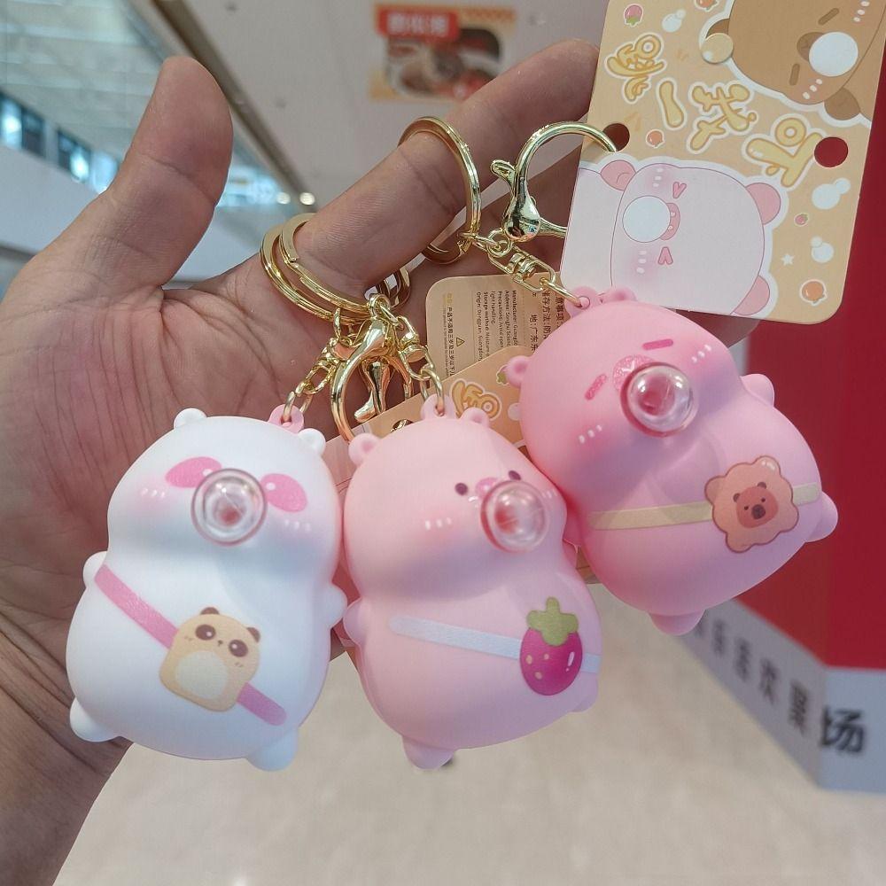 Cartoon Capybara Silica Gel Key Ring Animal Slow Rebound Toy Slow Rising Squeeze Toy  Children Toys