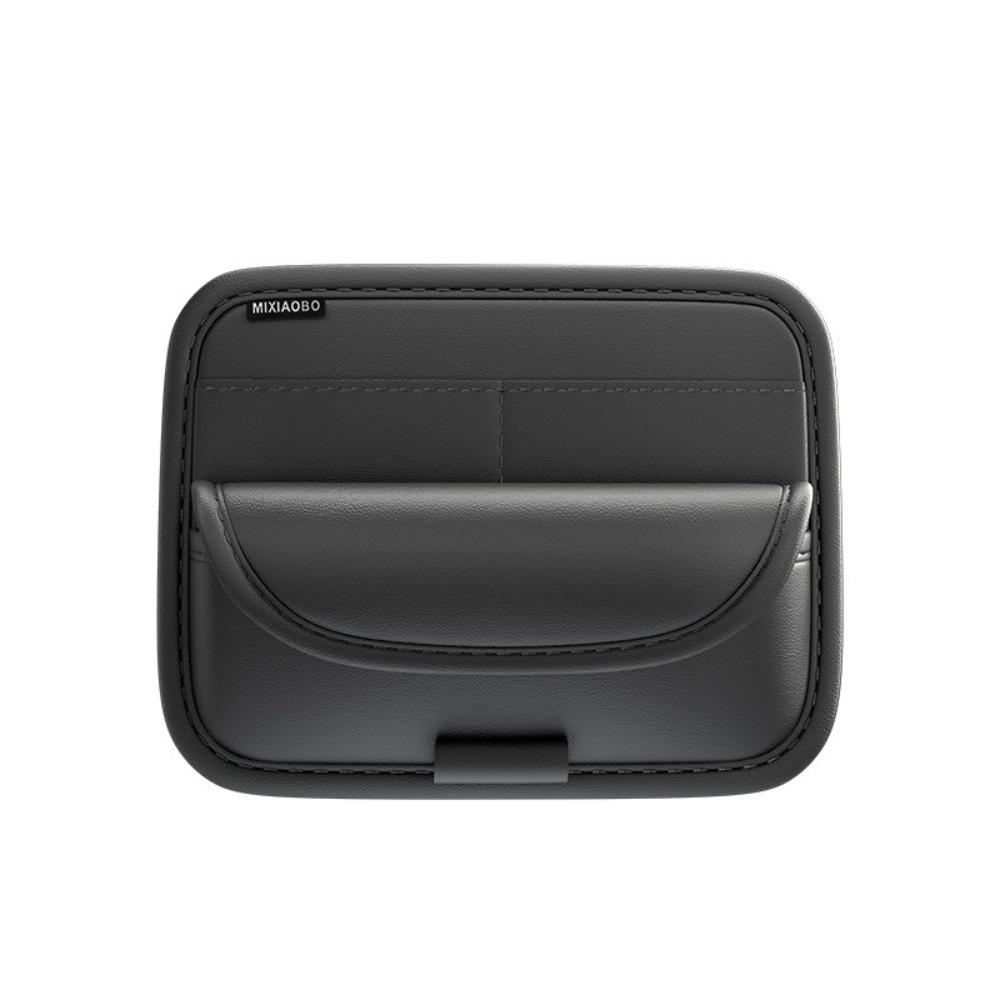 Multi-Pocket Car Sun Visor Glasses Case Pu Leather Sunglasses Storage Bag New Card Holder  Car
