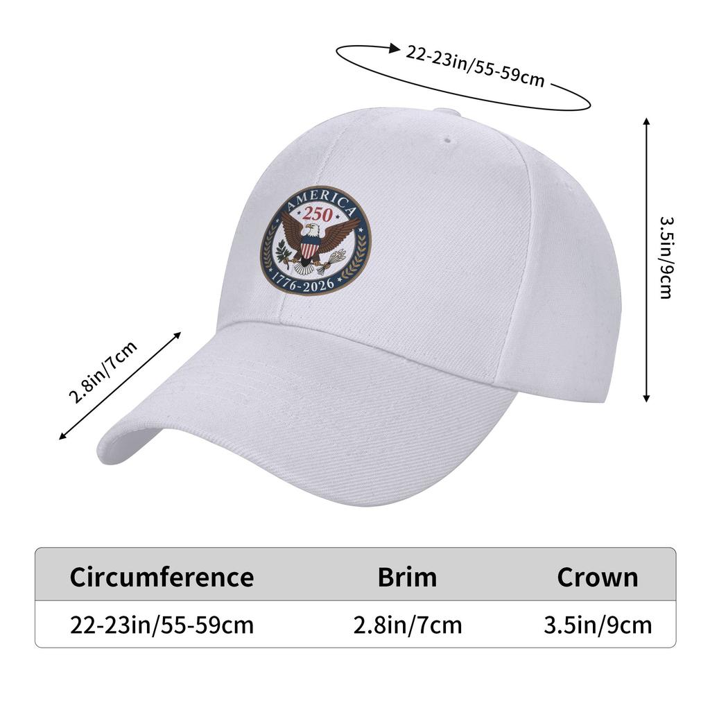 America  Year Anniversary  Caps Trendy  Trucker Hat For Unisex Adjustable Casual Wear