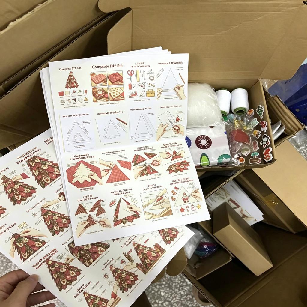 DIY Stoffbaum Bastelset, Patchwork-Stoffpaket mit Blumenmuster für Tischdekoration
